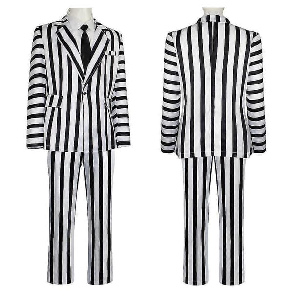 Beetlejuice 2 Voksen Halloween Karneval Cosplay Kostumer til mænd man M