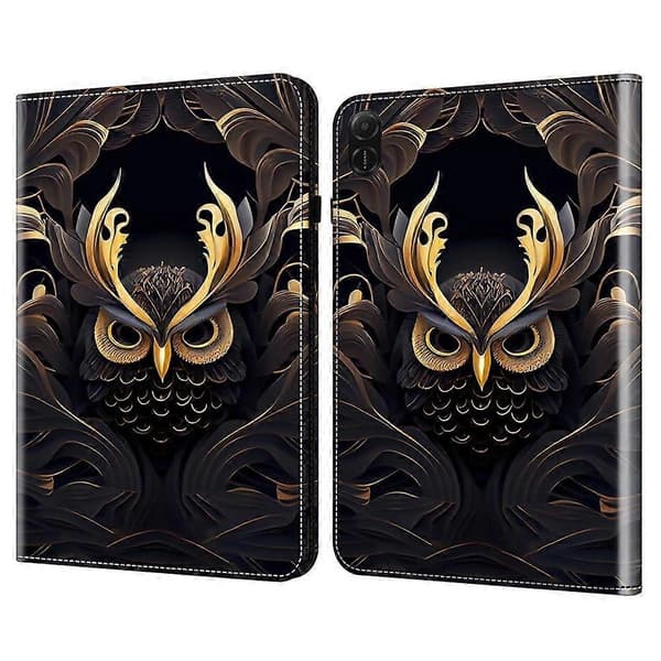 Til Honor Pad X8a Etui Flip Stand Læder Tablet Cover Mønster Trykt-Ugle Multicolor Owl