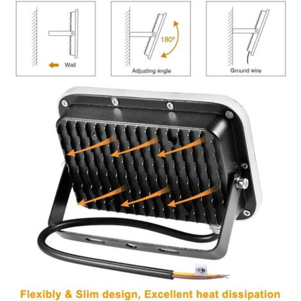 50W utomhus LED strålkastare Vattentät IP67 6500K Cool vit utomhus LED strålkastare 4500LM LED strålkastare utomhus Securit