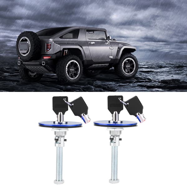Bil Universal Motorhuv Kåpa Lås Nyckelstift Kit Säkerhetsspärrstift （Blå）