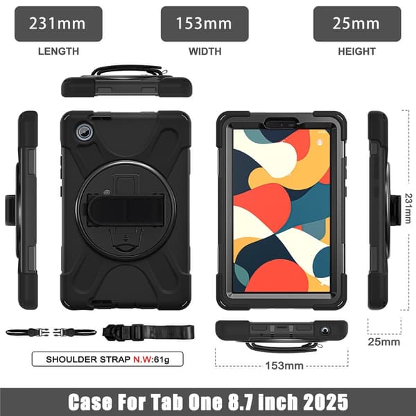 Til Lenovo Tab One Heavy Duty Armor deksel / etui Svart black