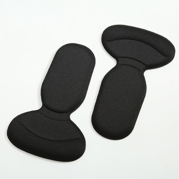 Pairs Heel Shoe Grip Korkokenkäpehmusteet Liner Heel Inserts Itseliimautuvat kengänpohjalliset Jalkojenhoitosuoja (musta)