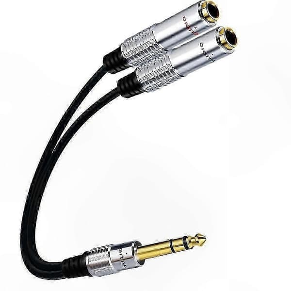 TRS Stereo til Dobbelt TS Mono Y Splitterkabel, 6,35 mm 1/4 tomme Adapter til Lydforbindelse