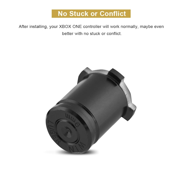Aluminium 9mm Kugleknapper A B X Y til Xbox One Controller - Sort