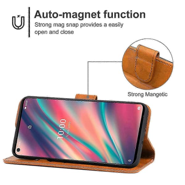 Wiko View 5 Läderfodral | Premium Skyddsfodral för Wiko View 5 Smartphone Brown