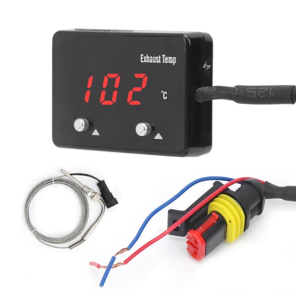 Rød LED Digital Display Biltermometer Universal 12V Kjøretøy Temperaturmåler