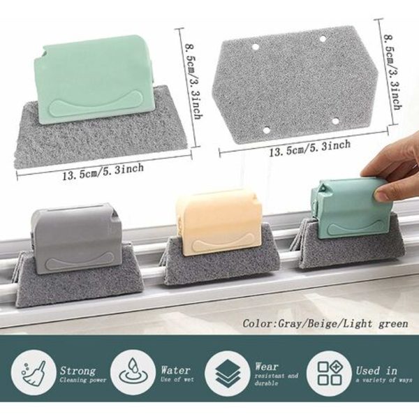 Återanvändbar magic fönsterputsborste Creative Groove Cleaning Brush Används för snabb rengöring i varje hörn Köks fönsterputsverktyg 6st,