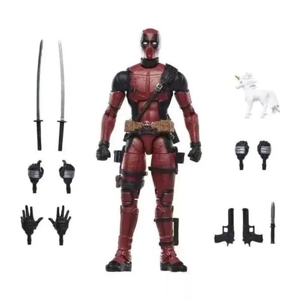 DEADPOOL FIGUR CA. 20 CM, X-MEN LEGENDS MARVEL LED LEKE BARNEGAVE—ht