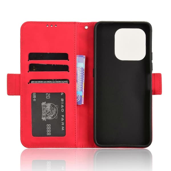 Umidigi G9 5G / Note 90 nahkakotelo puhelinlompakkokotelo useilla korttipaikoilla - Punainen Multicolor Red
