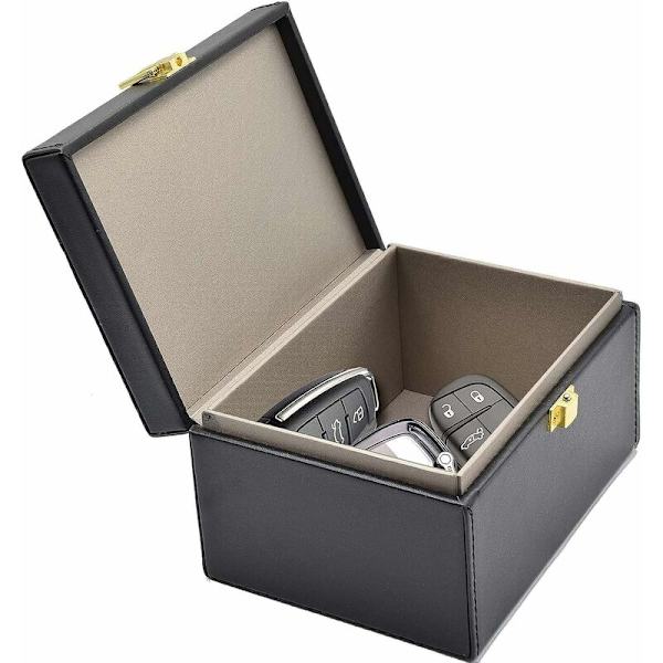 Keyless Go Protection Car Key Box, Car Key Protection Keyless Radio Key Protection Rfid Car Key Protection Radiation Shield Key Box (svart)，