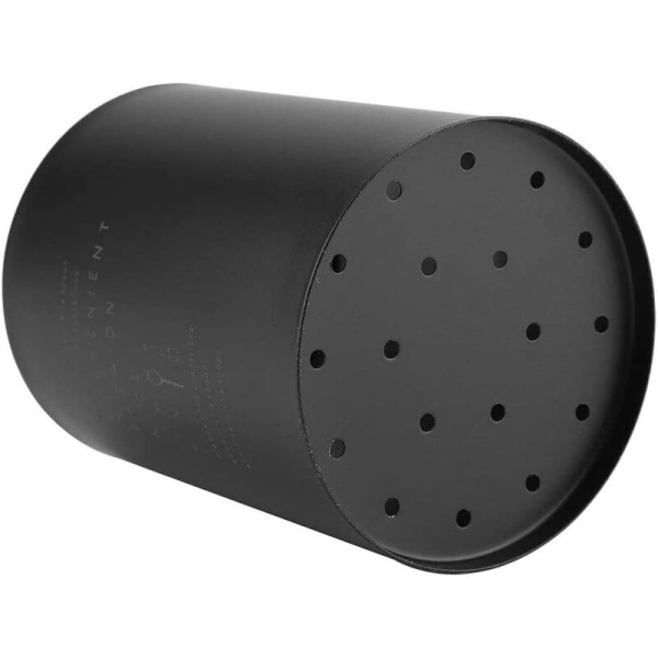 Förvaringscylinder för bestick i rostfritt stål Hushållsbestickförvaringscylinder (svart)