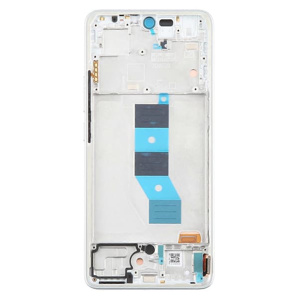 For Xiaomi Redmi Note 14 5G India AMOLED KOMPATIBEL LCD-skjerm Digitizer Fullmontering med ramme Silver