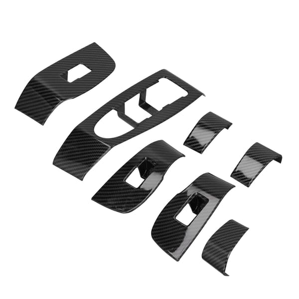Karbonfiberstil Dörrvindusbryter Paneldeksel Trim Dekor for Mazda 3 CX-30
