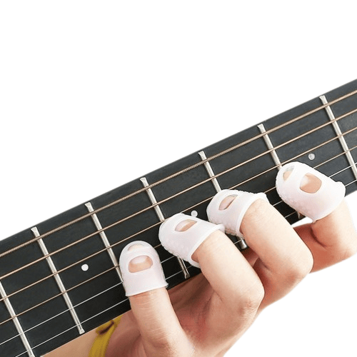 Gitarrfingerskydd - 25 st Silikon Transparenta Fingerskydd för Spel och Övning[ht]