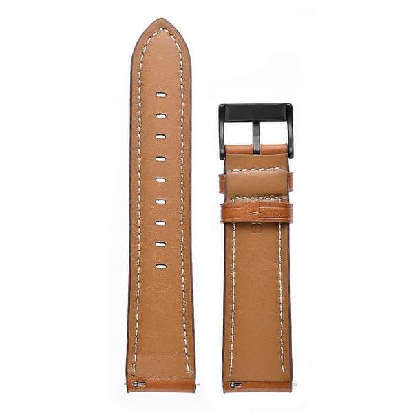 För Samsung Galaxy Watch 3 45mm Läderarmband Brown