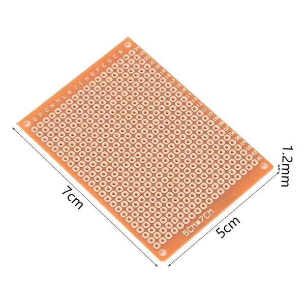 Universal Enkel Sidig Prototyp PCB Kopplingsdäck 10st 5x7cm