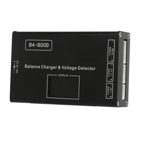 2S 4S Lipo Batteri Balanselader med Spenningsdisplay Aluminiumlegering