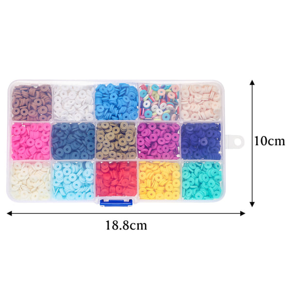 15 Grids Color Soft Clay Handgjord DIY Box