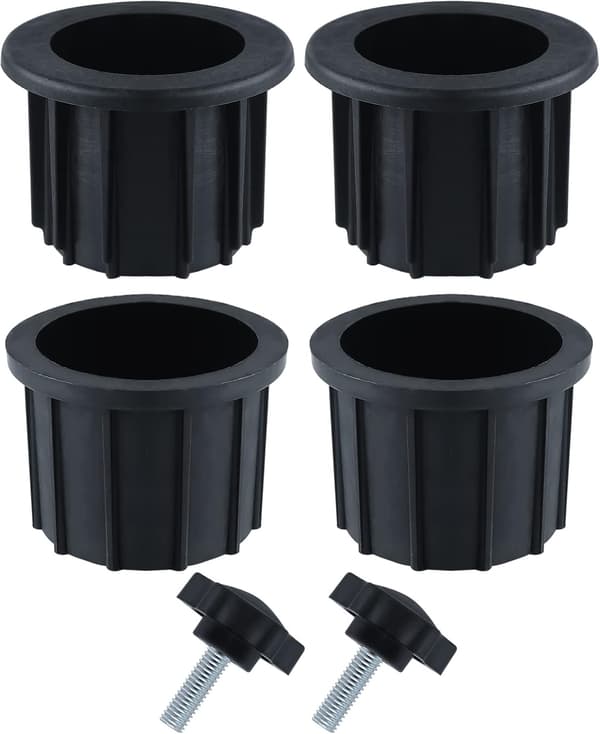 Reservedele til parasolfod - Reservedele til parasol - Inkluderer 4 stk. parasolhulring og 2 stk. håndskrueknapper - Parasol...