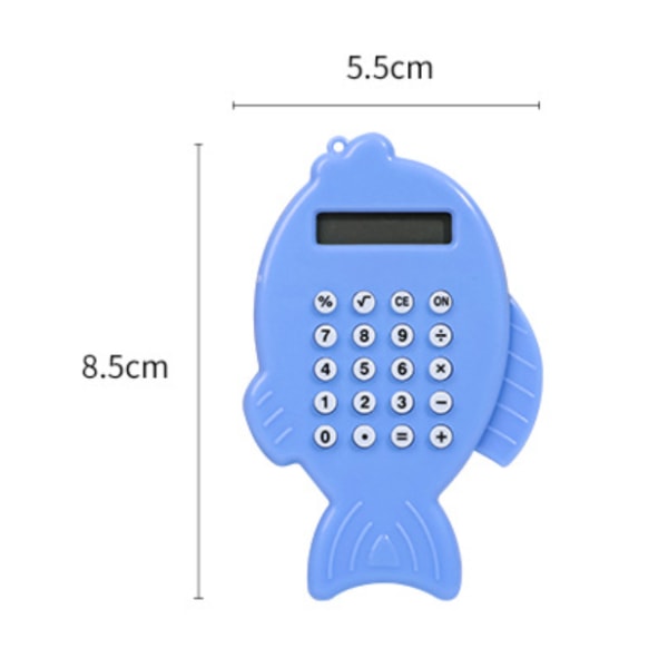 2 bitar av söt tecknad rolig miniräknare för elever att bära (Little Fish-serien)