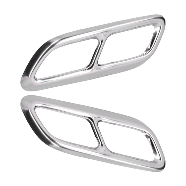 Quad Outlet Bageste Halsramme 2 stk. Rustfrit Stål Trim til Cadillac CT5 2019 2020