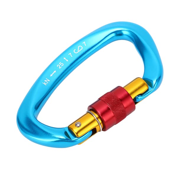 Kraftig Auto Lås D Karabinhage Klips Aluminium Legering D Ring til Klatring Camping Blå