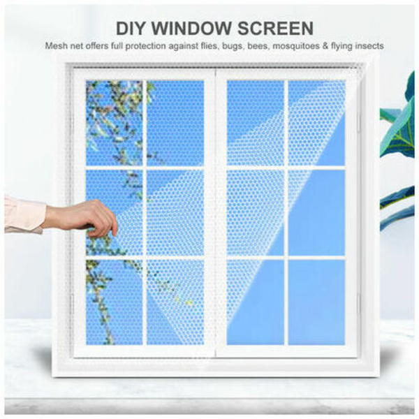 DIY itseliimautuva hyttysverkko, 1,5*2m valkoinen