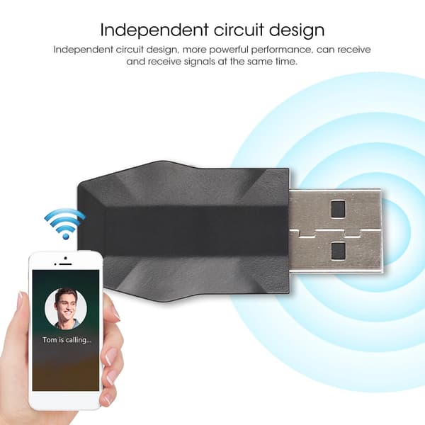 2-in-1 USB Bluetooth 5.0 -sovitin, lähetin-vastaanotinlaitteen lisävaruste