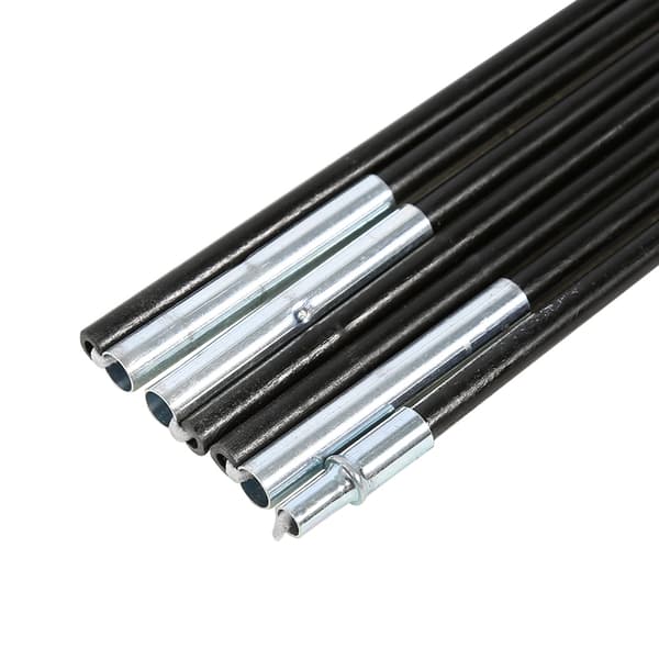 Utomhuscamping Glasfiberstång Dubbel Tältstång Stödram Kit 2-delars Set