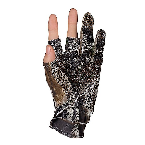 Fiskehandsker Camouflage Elastiske Campinghandsker L