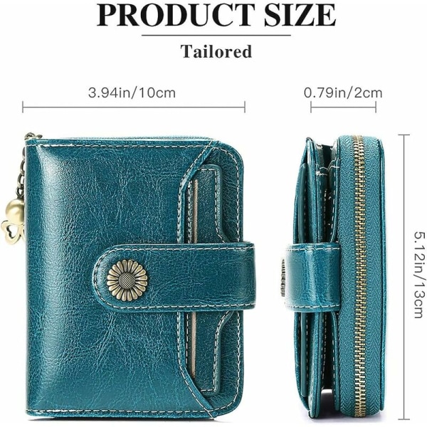 Peacock Blue Kort Damplånbok 2020 Ny Damplånbok Skinnväska Kort Pengaväska,