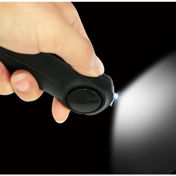 Personlig alarm ABS-materiale Trekkring Ulvalarm for kvinner Arrizo selvforsvarsnøkkelring (svart)