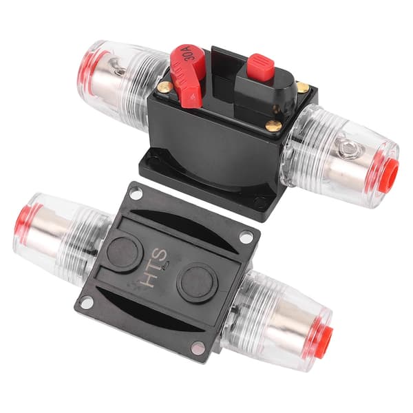 Bil Lastebil Lydforsterker Reset Strømbryter Sikringsholder Tilbehør DC 12-24V 30A