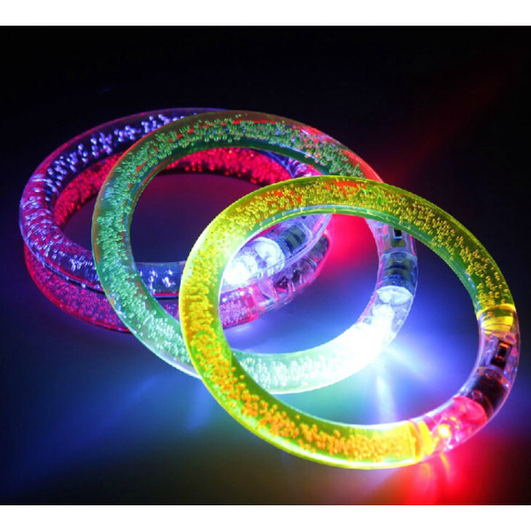 Akryl Flash Armband Smycken Night Glow Armband Glow Stick Fest Cheer rekvisita Barnleksaker (bubbla)