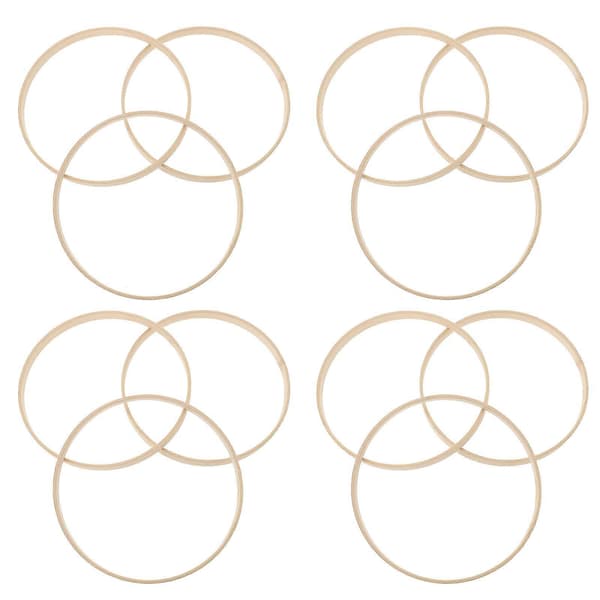 [HT]12 stk. 15 cm drømmefanger DIY-ringe runde bambusrammer til håndværk