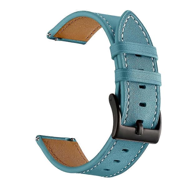 För Samsung Galaxy Watch 3 45mm Läderarmband Blue