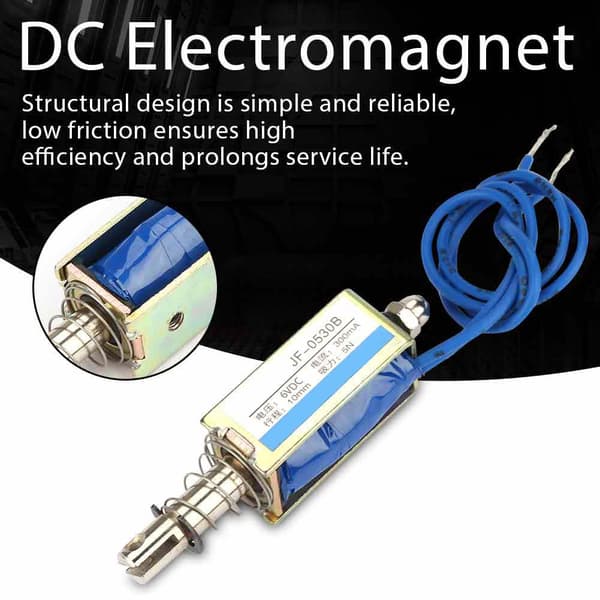 6V 12V 24V DC Elektromagnet 5N Dragkraft 10mm Slaglängd