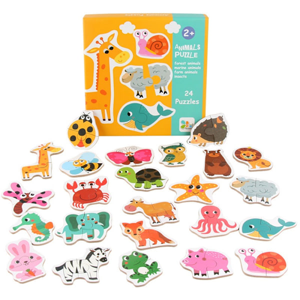 Animal Big Block Matching Puzzle DL-Big Block Matching Puzzle Djurmodell,