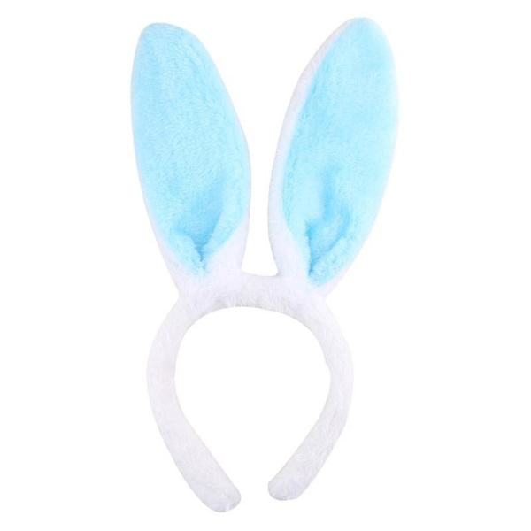 Tecknad plysch pannband Bunny Ears Hårband påsk jul Blue
