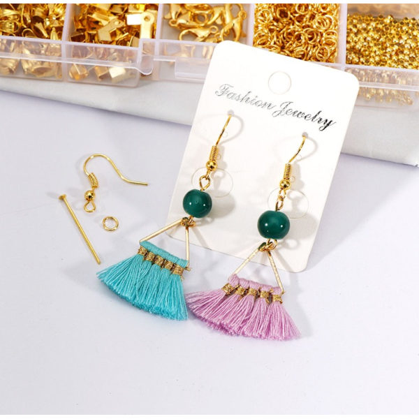 DIY Örhängen Tillbehör Örhängen Material Pärlor Material Paket Handgjorda Smycken Tillbehör -Guld