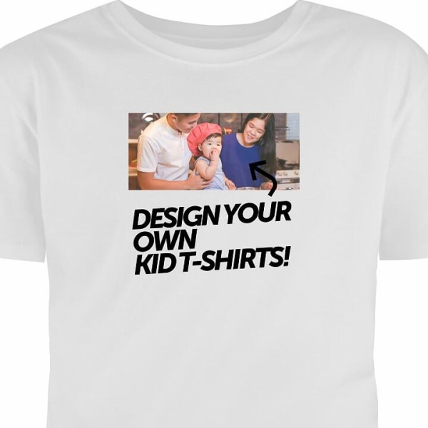 Design dit eget Børn T-shirt 9-11 År Hvid