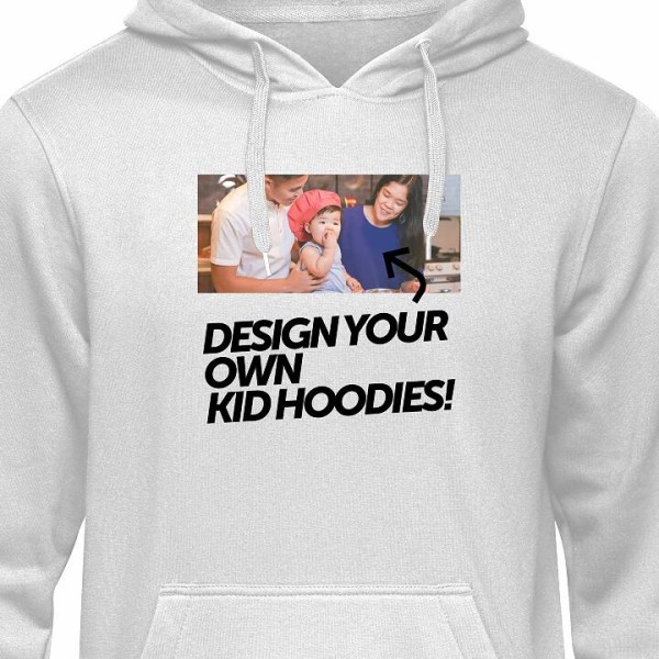 Design dit eget Børn Hoodie 9-11 År Grå