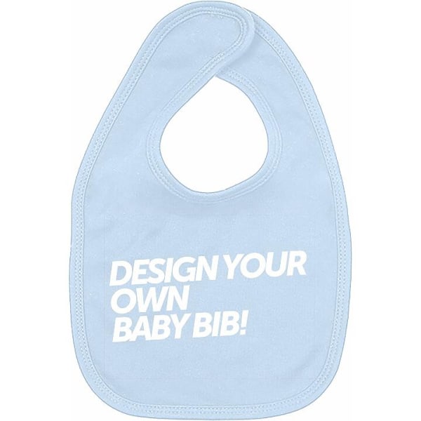 Design dit eget Baby Hagesmæk One-size Lyseblå