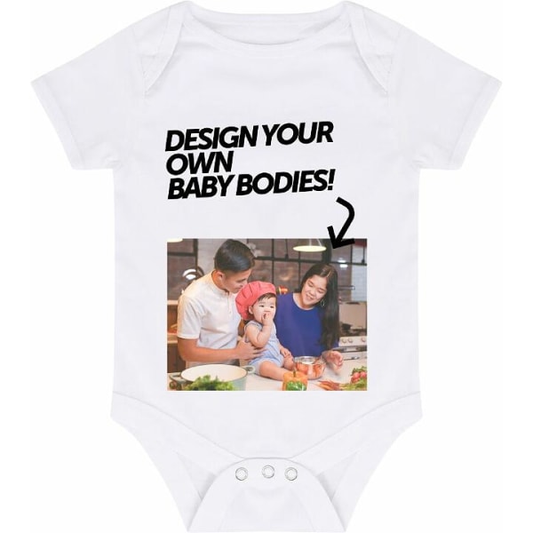 Design dit eget Baby Body 12-18 Måneder Hvid