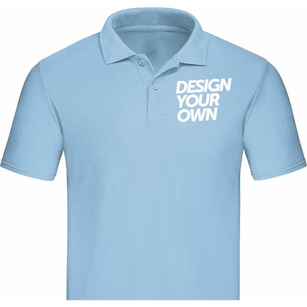 Design ditt eget Poloskjorte Stor Lyseblå
