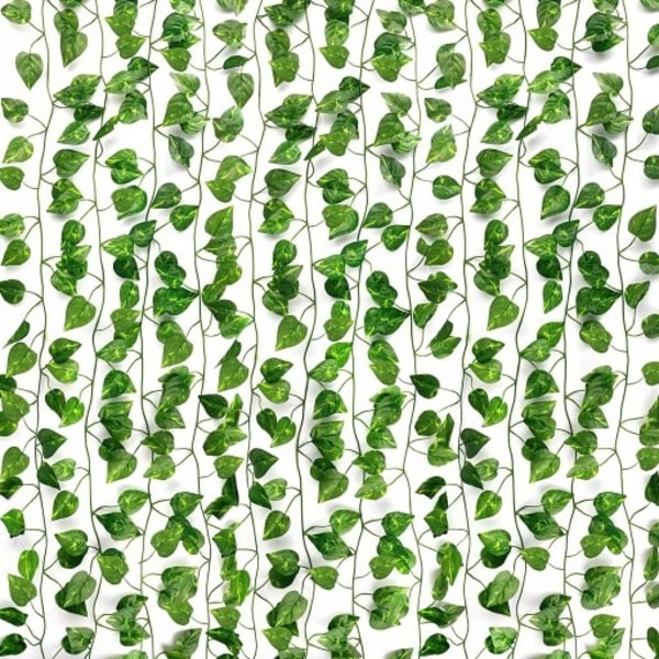 12st Fake Vines Fake Ivy Leaves Artificiell murgröna