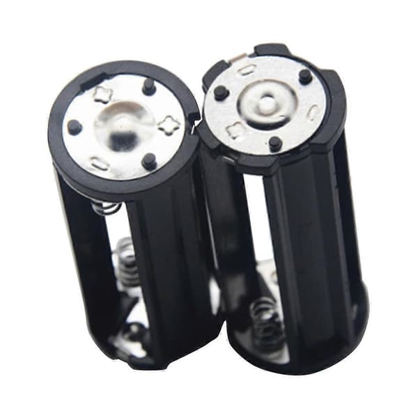 AAA Batteriholder 2 STK Sort Cylindrisk 3x1,5V AAA Plastik Batteriopbevaring