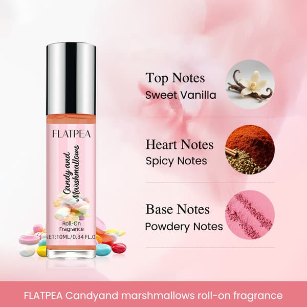 Marshmallow Roll-On Parfym 10ml – Alkoholfri, Mild & Långvarig Doft