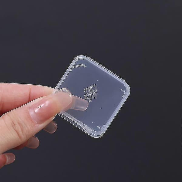 20 st transparenta SD-minneskortsfodral förvaringsboxar för Micro SD