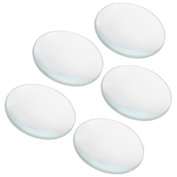 Dubbelkonvex glaslins optisk lins 50 mm diameter 100 mm brännvidd för laboratorier 5Pcs